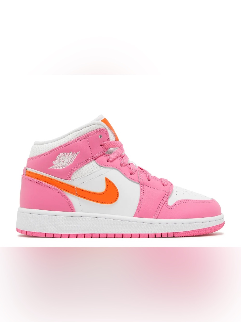 Pink and orange air Jordan 1 mid